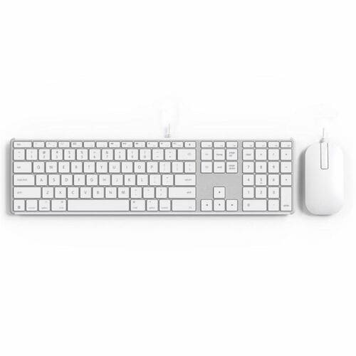 ZAGG Keyboard & Mouse - German - USB Type C Cable Keyboard - 110 Key - Keyboard/Keypad Color: White - USB Type C Cable Mou