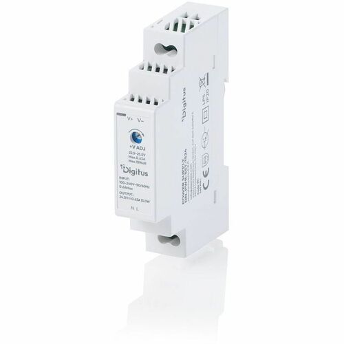 Digitus DN-PWR-SST-1524 Power Supply - 15 W - Enclosed, DIN Rail Mountable - 120 V AC, 230 V AC Input - 24 V DC Output - 8