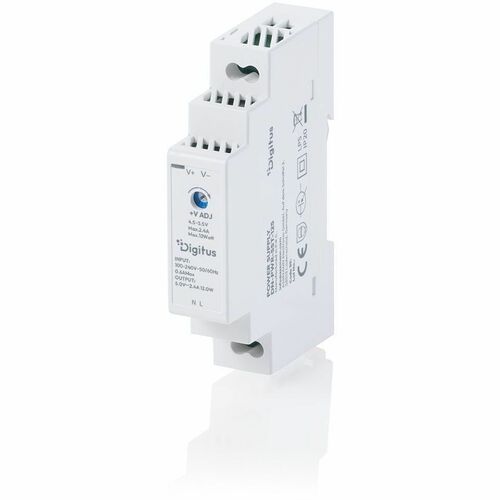 Digitus DN-PWR-SST-125 Power Supply - 12 W - Enclosed, Ultra Compact - 120 V AC, 230 V AC Input - 5 V DC Output - 80% Effi