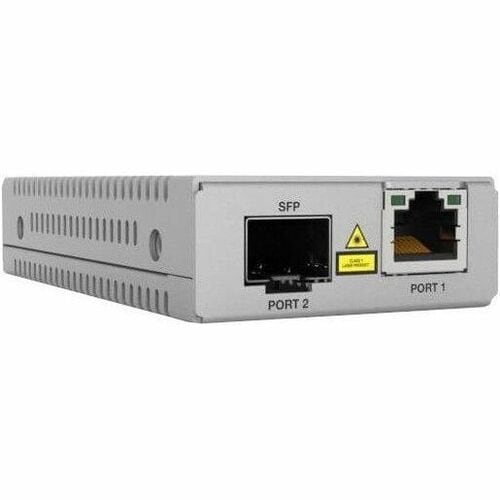 Convertisseur de Média/Transceiver Allied Telesis - Conforme aux normes TAA - 1 Port(s) - 1 x Réseau (RJ-45) - Paire torsa
