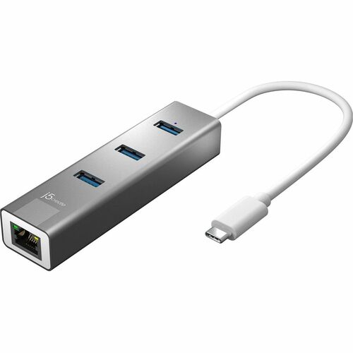 j5create JCH474 USB Hub - USB Type C - 640 MB/s - Desktop, Notebook, Keyboard, Mouse, Camera, Smartphone, Flash Drive - Po