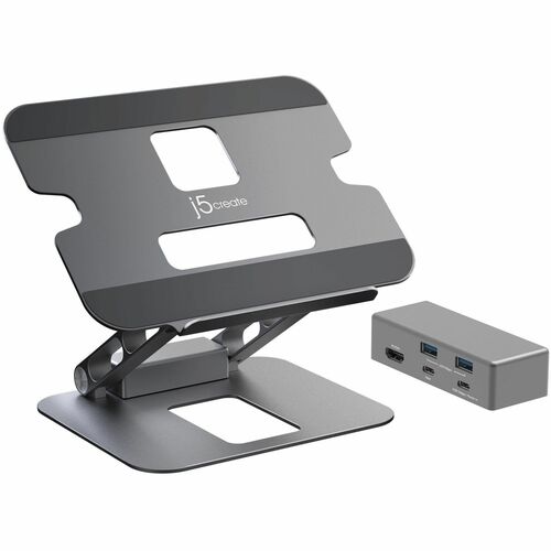 j5create JTS327 USB Type C Docking Station for Tablet PC, Notebook - Charging Capability - Space Gray - Portable - 1 Displ