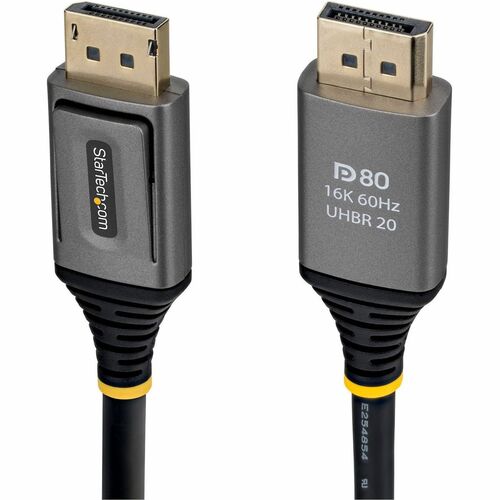 StarTech.com Câble DisplayPort 2.1 de 2m, Câble DisplayPort DP80 Certifié VESA, 10K/8K 60Hz, 16K 60Hz/8K 240Hz avec DSC 1.