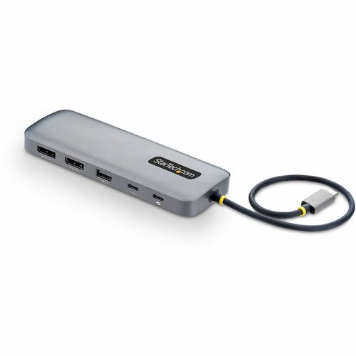 StarTech.com Adattatore Multiporta USB-C a Dual DisplayPort, ricarica PD 100W, 2x 4K 60Hz, Hub 5 porte 5Gbps, Gigabit Ethe