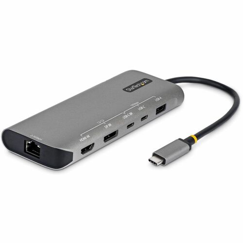 StarTech.com 7 Port(s) USB4 Docking Station for Monitor, Workstation - Charging Capability - Space Gray - Desktop - 2 Disp