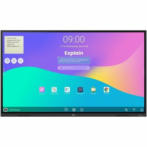 BenQ RE7505A 1905 mm 4K UHD LCD Collaboration Display - 8 GB - 3840 x 2160 - 2160p - Android 16