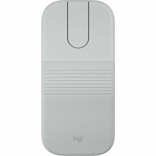 Logitech Mobi Fold Travel 鼠标 - 蓝牙/射频 - 4 按钮 - 2 可编程按钮 - 灰白色 - PC, Mac - 无线 - 10 m - 2.40 GHz - 可充电 - 4000 dpi - 滚轮 - 对称