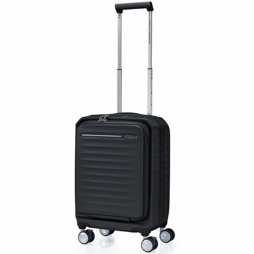 American Tourister Frontec Travel/Luggage Case (Suitcase) for 35.6 cm (14") Travel - Black - Shock Absorbing - Polycarbona