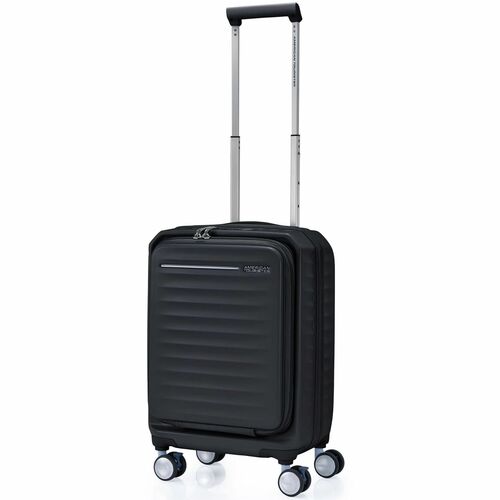 American Tourister Frontec Travel/Luggage Case (Suitcase) for 35.6 cm (14") Travel - Black - Shock Absorbing - Polycarbona