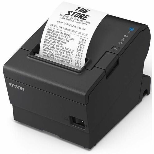 HP POS System Thermal Transfer Printer - Monochrome - Desktop - Receipt Print - Ethernet - USB - Serial - With Cutter - Bl