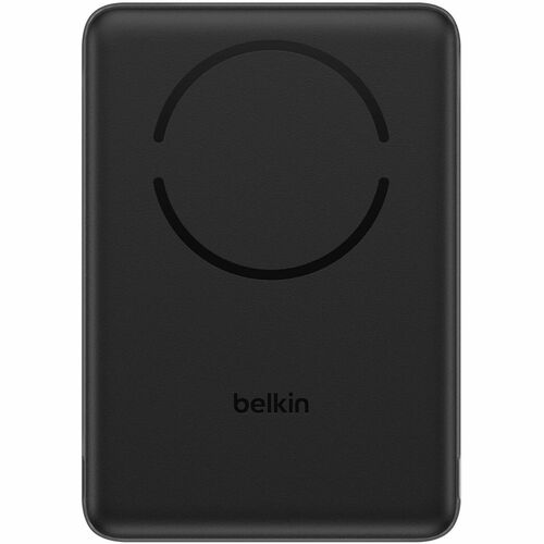 Belkin BoostCharge Power Bank - Black - For Qi2-enabled Device, iPhone - 5000 mAh - 20 W - USB Type-C Connector - 1 x USB 