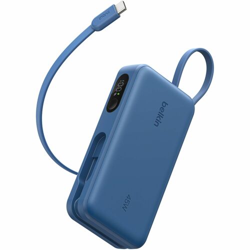Belkin UltraCharge Power Bank - Blue - For iPhone, iPad Air, iPad mini, iPad Pro - 10000 mAh - 45 W - USB Type-C Connector