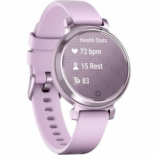 Garmin Lily 2 Smart Watch - 35.40 mm Case Height - 35.40 mm Case Width - Nebula Pink Case Color - Lilac Band Color - Anodi