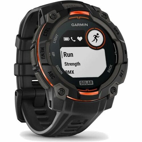 Garmin Instinct 3 Smart Watch - Black, Twilight Body Color - Black, Twilight Band Color - Aluminium Body Material - Fiber 