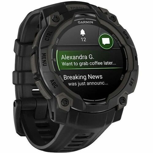 Garmin Instinct 3 Smart Watch - Metal Body Material - Polymer Case Material - 3.3 cm (1.3") - AMOLED Display - GPS - 768 H