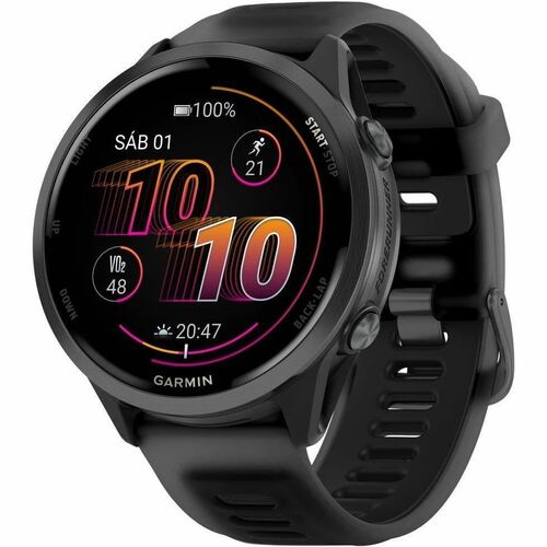 Garmin Forerunner 570 Smart Watch - 47 mm Case Height - Black Body Color - Aluminium Body Material - Speaker, Phone, Sleep