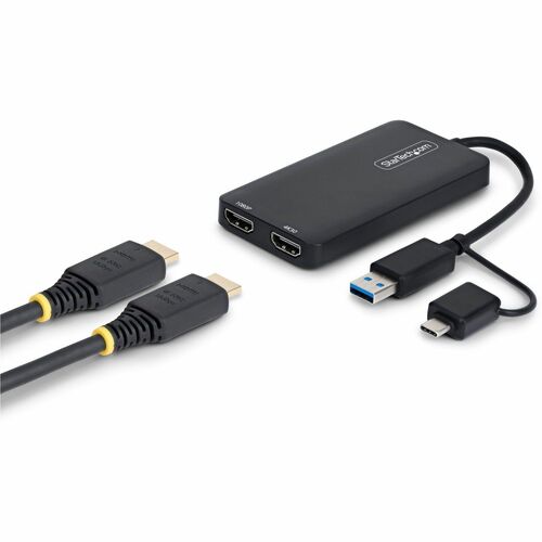 StarTech.com A/V Adapter - 1 - 1 x USB 3.2 (Gen 1) Type A - Male, 1 x USB 3.2 (Gen 1) Type C - Male - 2 x HDMI 1.4 Digital