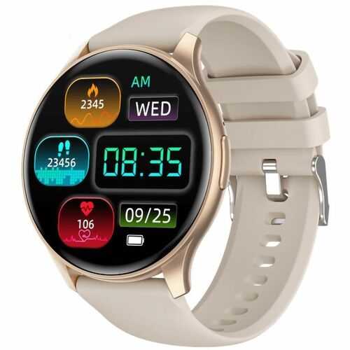 Carneo Gear+ Essential 2nd Generation Smart Watch - 8 mm Case Thickness - 44 mm Case Width - Gold, Yellow Body Color - Gol