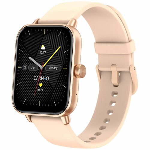 Carneo Versa HR+ Smart Watch - Rose Gold Body Color - Tempered Glass Body Material - Pedometer - Phone, Text Messaging, Mu