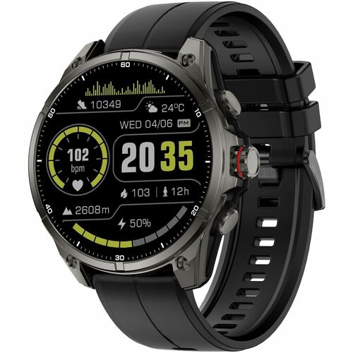 Carneo GTR eXpedition Smart Watch - 11 mm Case Thickness - Titanium Grey Body Color - Glass, Metal Body Material - Silicon