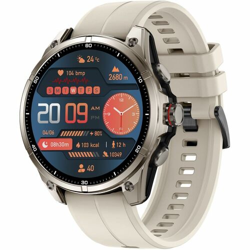 Carneo GTR eXpedition Smart Watch - 11 mm Case Thickness - 44 mm Case Width - Silver, Gray Sand, Titanium Silver Body Colo