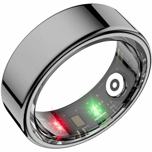 Carneo Smart Ring - Finger Wearable - Titanium Black - Pedometer - Text Messaging, Push Notification - Stress, Heart Rate,