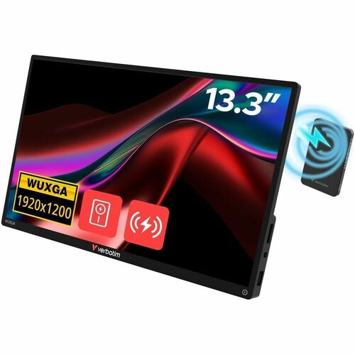 Verbatim LIGHT 13" Class LCD Touchscreen Monitor - 16:10 - 6 ms - 13.3" Viewable - Capacitive - 10 Point(s) Multi-touch Sc