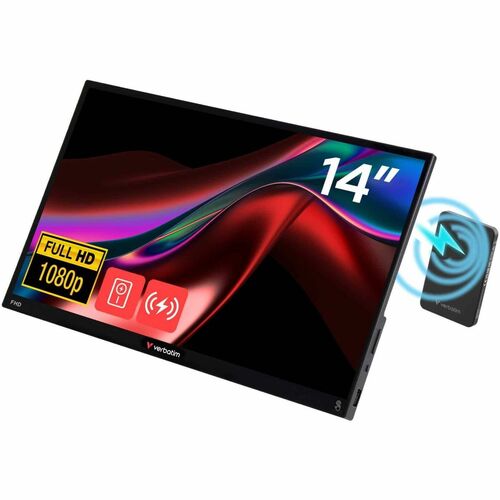 Verbatim LIGHT 14" Class LED Touchscreen Monitor - 16:9 - 6 ms - 14" Viewable - On-cell Touch - 10 Point(s) Multi-touch Sc