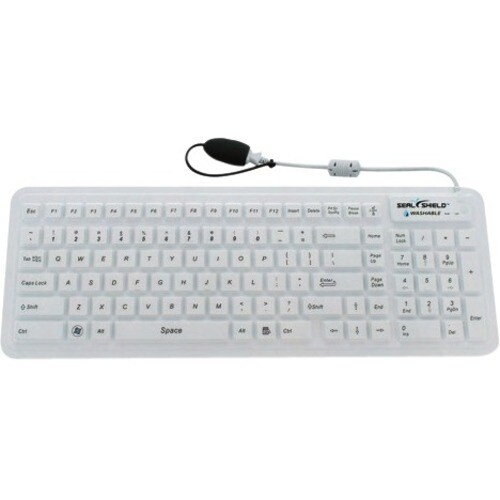 Seal Shield Glow 2 Waterproof Keyboard Backlit Magnetic Backing - Cable Connectivity - USB Interface - 106 Key(s) - Englis