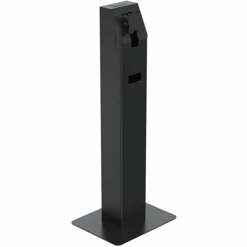 SpacePole Mini Mounting Kiosk for Receipt Printer, Display Screen, Scanner, Base Plate - Black - Landscape/Portrait - 38.1