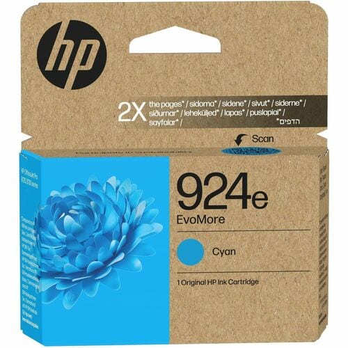 HP EvoMore 924e Original Inkjet Ink Cartridge - Cyan - 1 Pack - 9.5 mL - 800 Pages