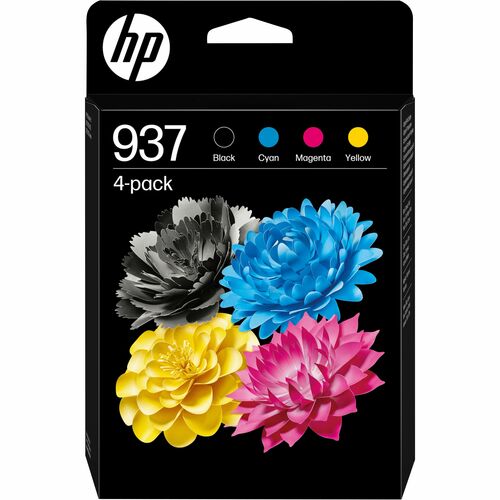 HP 937 Original Inkjet Ink Cartridge - Combo Pack - CMYK - 4 Pack - 1,250 pages, 800 pages