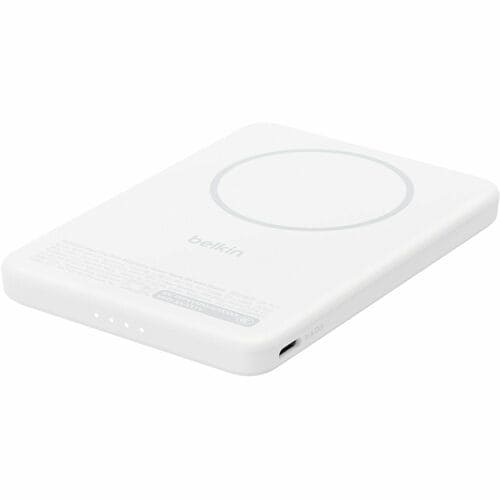 Belkin BoostCharge Stromspeicher - Weiß - für Qi2-fähiges Gerät, iPhone, MagSafe-fähiges Gerät, AirPod, Android-Gerät, Sma