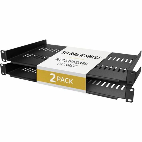 StarTech.com 1U Rackmount Rack-Regal für Server, Gestell, Schrank - 2 Post254 mm Regaltiefe - Schwarz - Stahl, SPCC, Kaltg