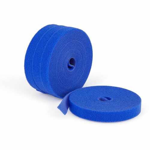 StarTech.com Kabelführung - Blau - 4 Pack Paket - Kabelbinder - 4,6 m Länge - Stoff