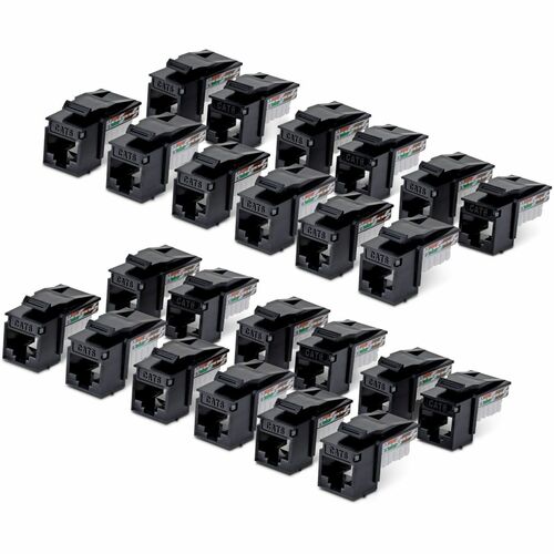 StarTech.com Gold Plated Network Connector - 24 / Pack - TAA Compliant - 1 x RJ-45 Network - Female - Black