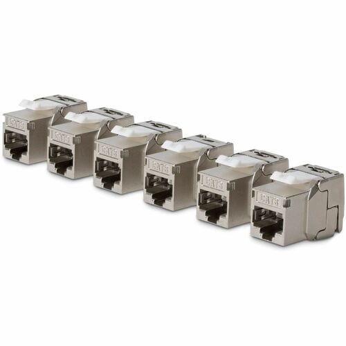 StarTech.com Gold Plated Network Connector - 6 / Pack - TAA Compliant - 1 x RJ-45 Network - Female - Shielding - Silver