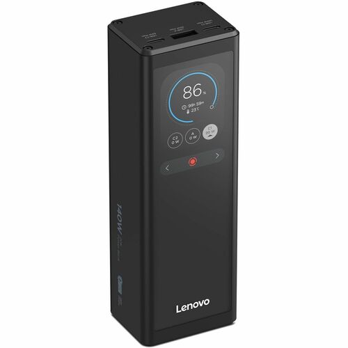 Lenovo Smart Power Bank - Black, Gold Gray - For Notebook - Lithium Ion (Li-Ion) - 20000 mAh - 140 W - 5 A - 28 V DC Outpu