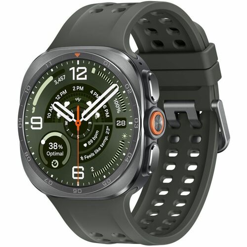 Samsung Galaxy Watch Ultra2 SM-L715F Smartwatch - 47,40 mm Case Height - 47,10 mm Case Width - Silber Body Color - Oliv Ba