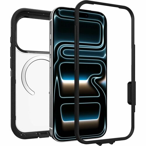 OtterBox Defender Series Pro XT Rugged Case for Apple iPhone 18 Pro, iPhone 17 Pro Smartphone - Black/Clear - Drop Resista