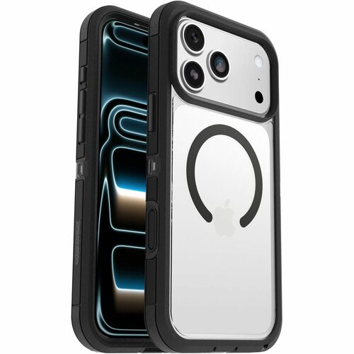 OtterBox Defender Series Pro XT Rugged Case for Apple iPhone 18 Pro Max, iPhone 17 Pro Max Smartphone - Black/Clear - Drop