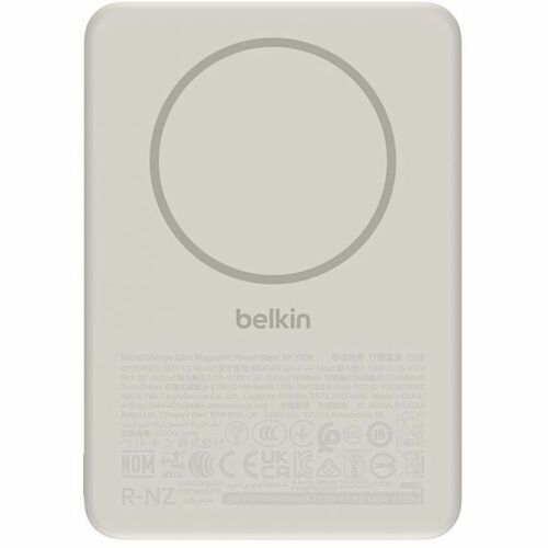 Belkin BoostCharge Power Bank - For Earbud, iPhone - 5000 mAh - 15 W - USB Type-C Connector - 1 x USB - Lightweight, Slim,