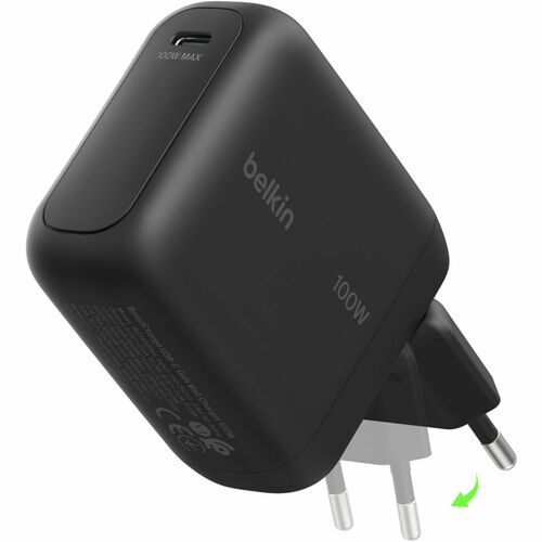 Belkin BoostCharge 100 W AC Adapter - Universal Adapter - 1 USB Type-C - For Smartphone, Tablet PC, Notebook, iPhone, iPad