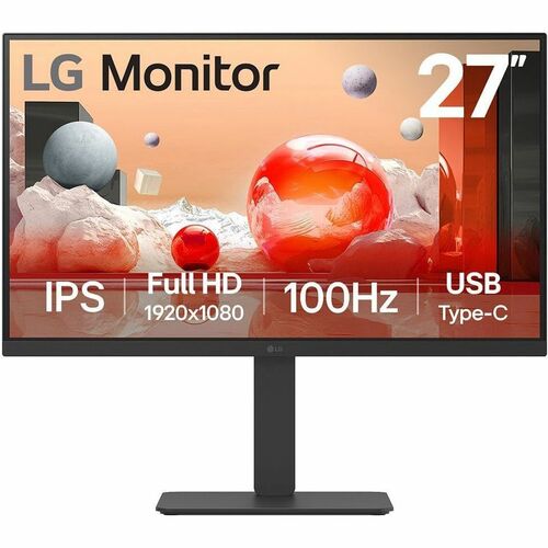 Monitor LCD LG 27BA750-B 685,8 mm (27") Classe Full HD - 16:9 - Nero - 68,6 cm (27") Viewable - Tecnologia In-plane Switch