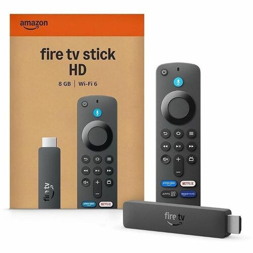 Amazon Fire TV Stick Network Audio/Video Player - 8 GB - Wireless LAN - AC Power Cable Included - Alexa - HDR10, HDR10+, H