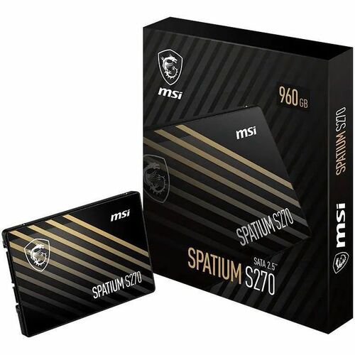 MSI SPATIUM S270 480 GB Solid State Drive - 2.5" Internal - SATA (SATA/600) - Desktop PC, Notebook Device Supported - 250 