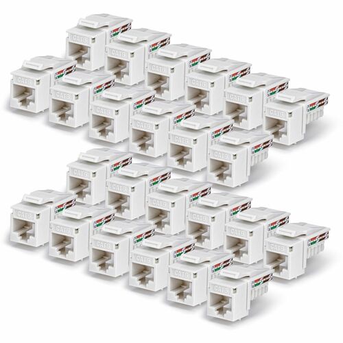 StarTech.com Network Connector - 24 Pack - TAA Compliant - 1x RJ-45 Keystone - Female - White