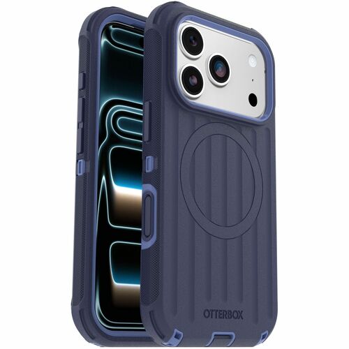 OtterBox Defender Series Pro Case for Apple iPhone 17 Pro, iPhone 18 Pro Smartphone - Textured Grip - Witherwill Blue - Re