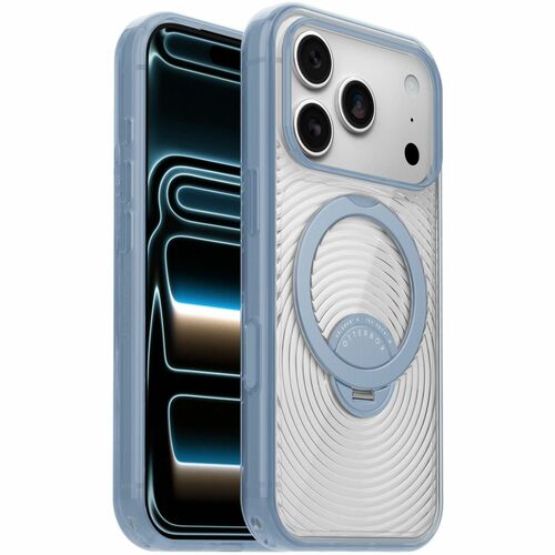 OtterBox Symmetry Series Stand Case for Apple iPhone 18 Pro Smartphone - Aether (Clear/Blue) - Polycarbonate (PC), Thermop
