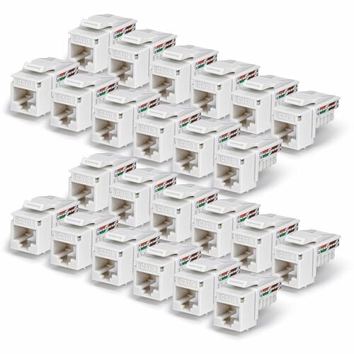 StarTech.com Network Connector - 24 Pack - TAA Compliant - 1x RJ-45 Keystone - Female - White